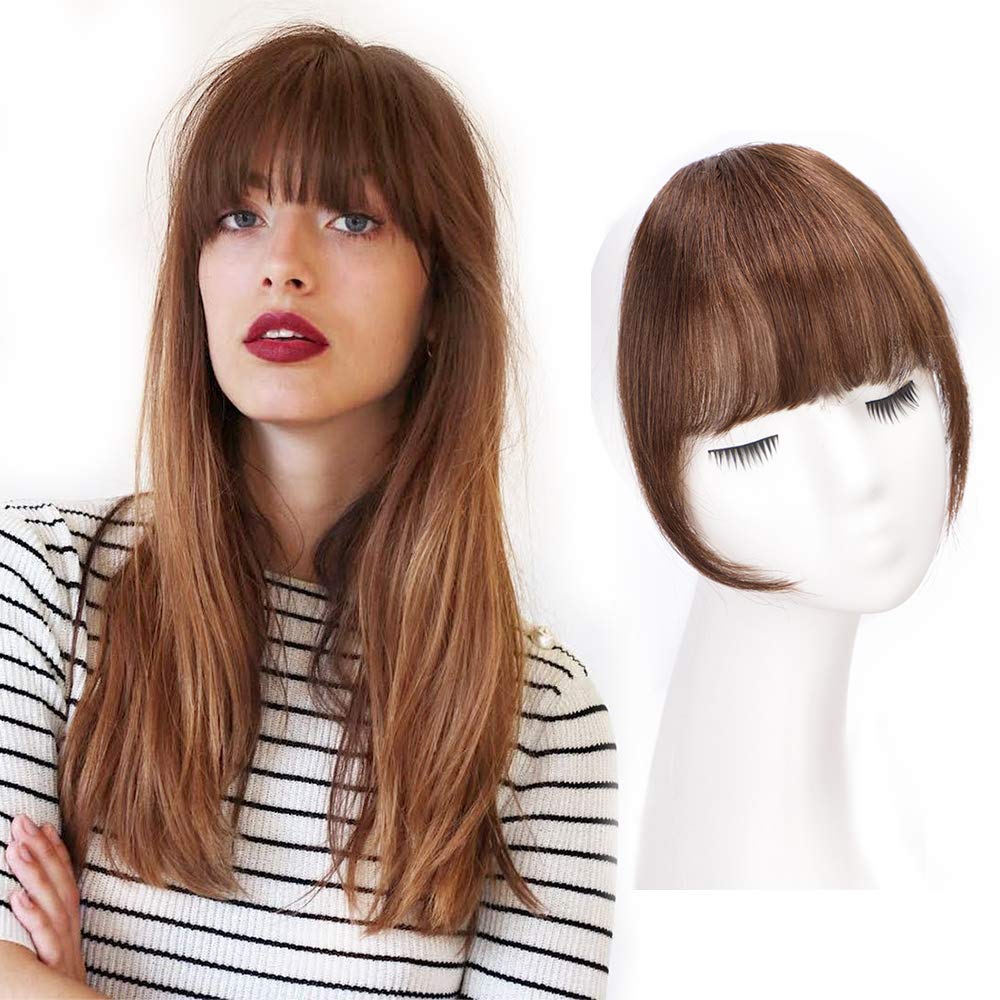 Luxurious 3D Clip-In Bangs Hair Extensions: Instant Fringe Transformation Wig