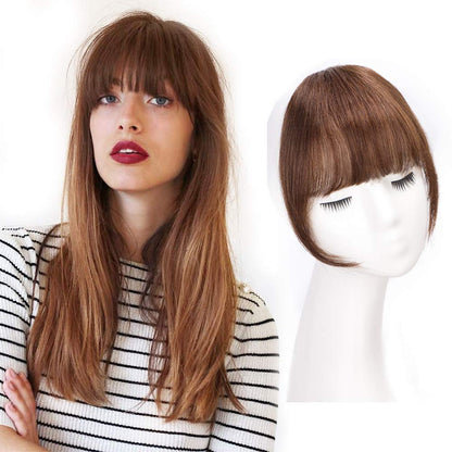 Luxurious 3D Clip-In Bangs Hair Extensions: Instant Fringe Transformation Wig