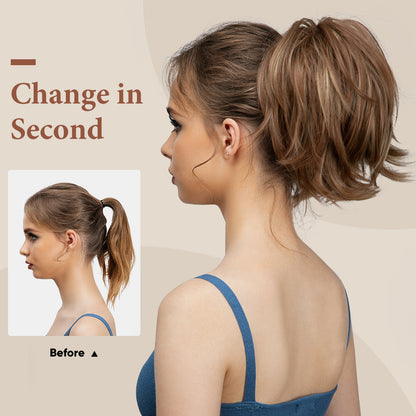 Effortless Synthetic Claw Clip Ponytail Hair Extension: Instant Volume & Style
