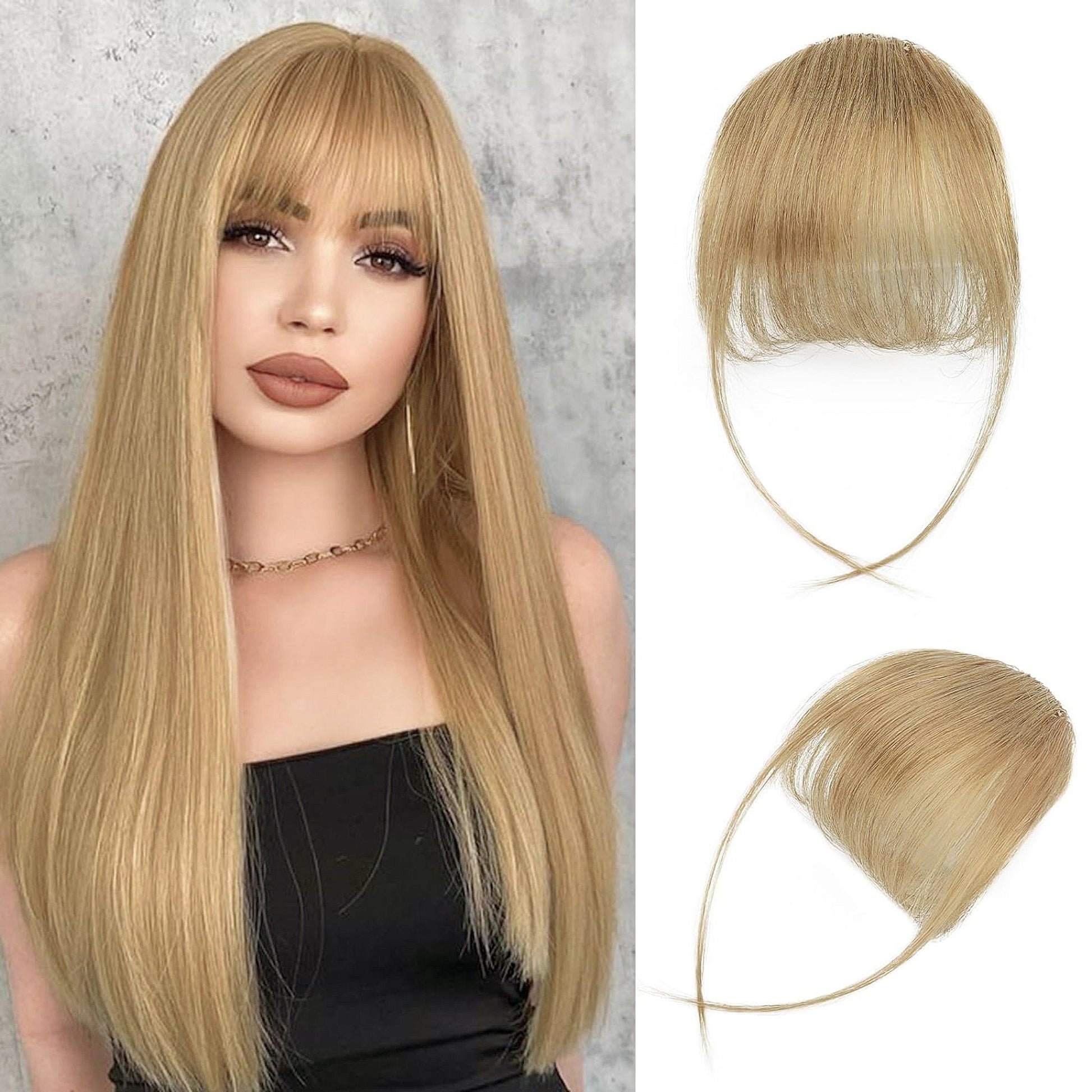 Luxurious 3D Clip-In Bangs Hair Extensions: Instant Fringe Transformation Wig