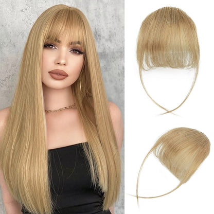 Luxurious 3D Clip-In Bangs Hair Extensions: Instant Fringe Transformation Wig