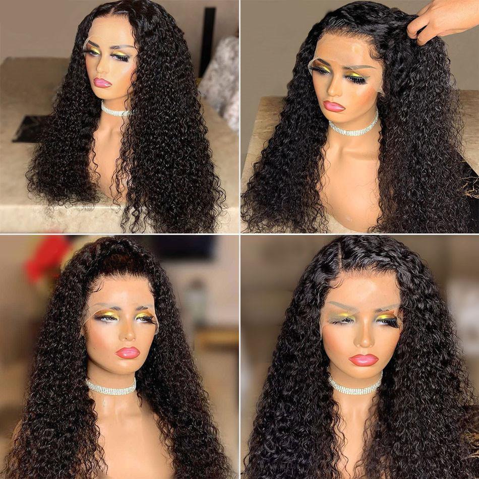 Yeswigs Afro Kinky Curly Human Hair Lace Front Wig Human Hair Pre Plucked For Black Women - 假发