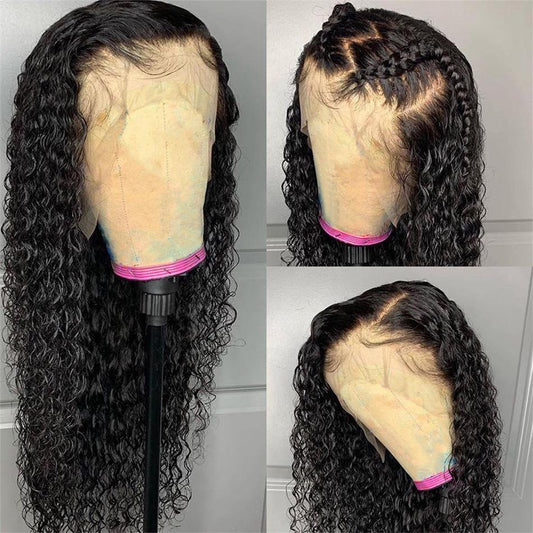 Yeswigs Afro Kinky Curly Human Hair Lace Front Wig Human Hair Pre Plucked For Black Women - 假发