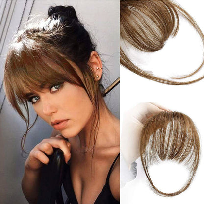 Luxurious 3D Clip-In Bangs Hair Extensions: Instant Fringe Transformation Wig